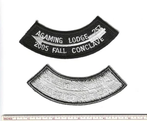 Scout BSA 2005 OA Lodge 257 Agaming Fall Cónclave Indianhead Council Rocker ¡MN! - Imagen 1 de 1