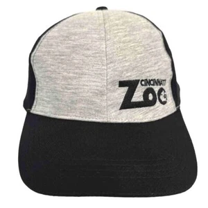 Cincinnati Zoo Hat Cap Unisex Adult Black Gray Adjustable Strap Back Hook & Loop - Picture 1 of 8