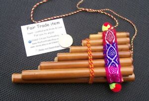 Fair Trade Mini small pan pipes Antara Zampona single or double row flutes music