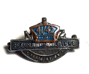 WWII New Zealand Sterling Silver Enameled RETURNED SOLDIERS ASSOCIATION Pin - Picture 1 of 2