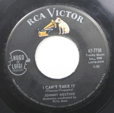 50S & 60S 45 Johnny Restivo - I Can'T Take It / That'S Good - that's Bad On Rca - Image 1 of 2