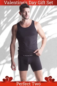 Unico Classic VEST BLACK Microfibre. Gift Set - Picture 1 of 10