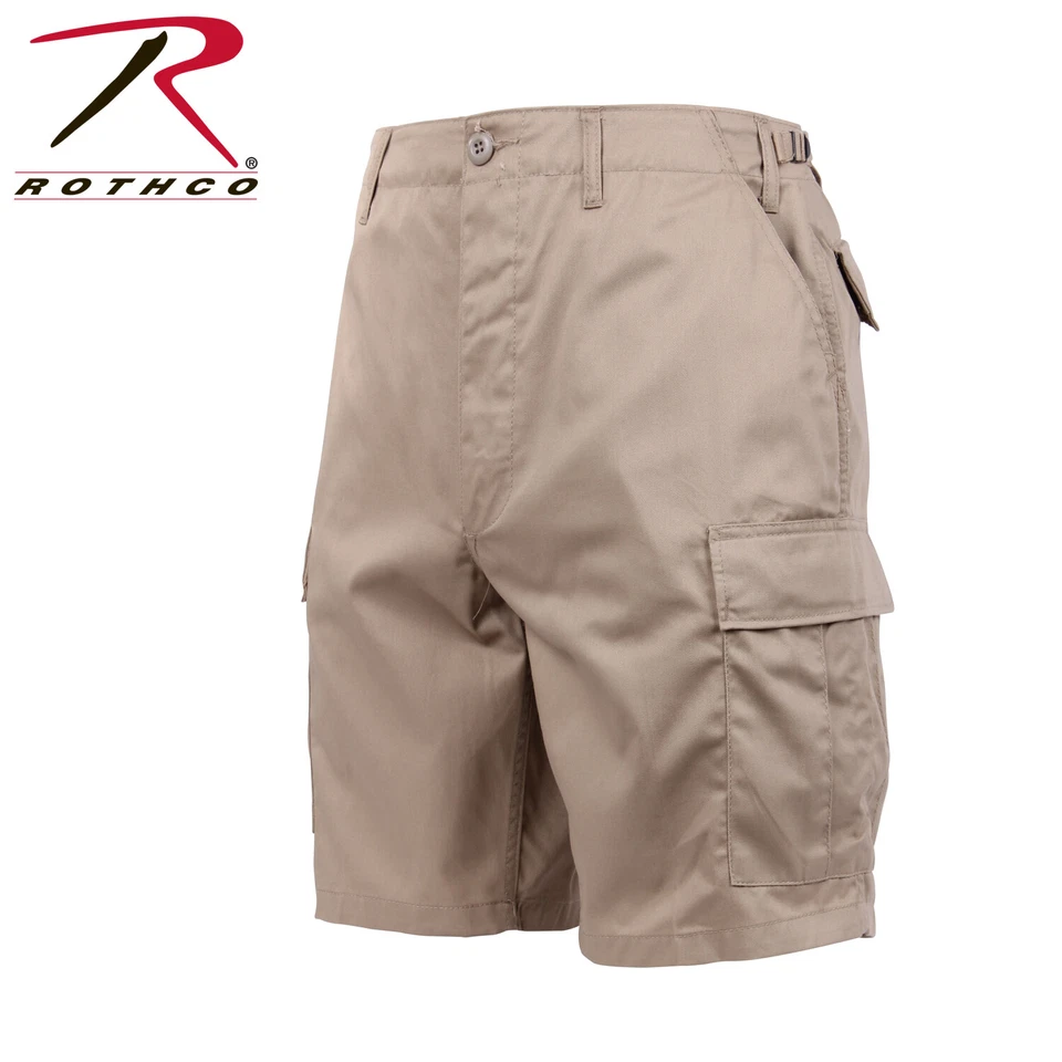 KHAKI BDU Cargo Combat Shorts Button Fly Military Rothco 65203 MEDIUM 31-35" Men