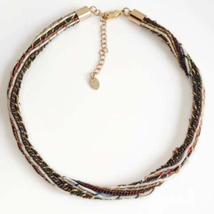 New 16" Zara Weaved Chain Necklace Gift Fashion Women Party Holiday Show Jewelry - Picture 1 of 4