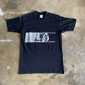 80s VINTAGE HAWAII VACATION SOUVENIR T-SHIRT MEN SZ S HAWAIIAN SURFER SURFING - Picture 1 of 10