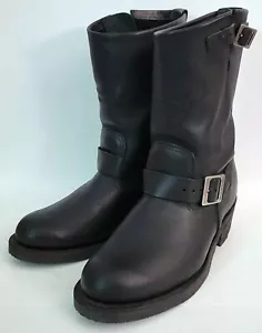 Red Wing 968 schwarz Leder Ingenieur Motorrad Biker Arbeitsstiefel Herren 8,5 EE - Bild 1 von 7