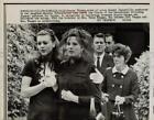 1969 Press Photo Robert Taylor&#39;s Widow and Daughter, the Reagans at Funeral, CA