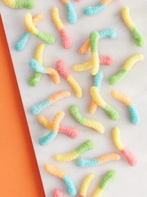 Sour Mini Gummi Worms - 18 lbs. - Image 1 of 3