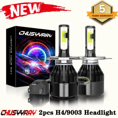 Para Hyundai Santa Fe 2002-2006 2 piezas 9003 H4 6000K Faro LED Bombillas de haz alto y bajo Foto 1 de 4