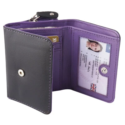 STARHIDE Ladies RFID Blocking Compact Lightweight Genuine Nappa Leather Wallet - Image 1 of 4