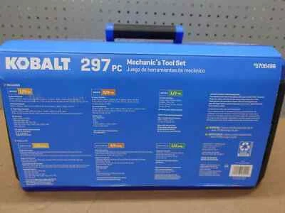 Juego de herramientas mecánicas Kobalt 297 PC # 5706496 NUEVO VENTA RÁPIDA Foto 1 de 3