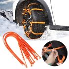 10Pcs Reusable Snow Tire Chains Nylon Adjustable Zipper Tie  Car Accessories