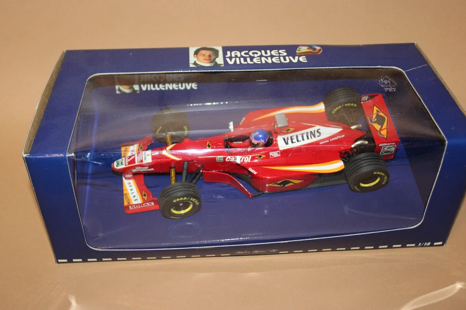 Pauls Model Art Modellauto 1:18 F1 Williams FW Jacques Villeneuve mit OVP 1998 - Bild 1 von 4