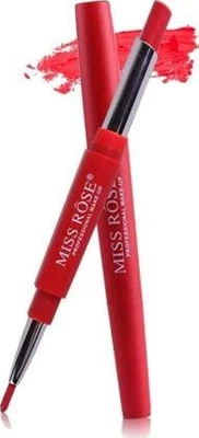 @ Miss Rose Professional Lipstick & Liner 2 in 1-Flame Red 08 For Women 10g - Image 1 of 4