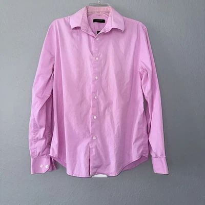 Structure Mens M Pink Stripe Slim Fit Button Shirt Dress Office 100% Cotton - Image 1 of 4