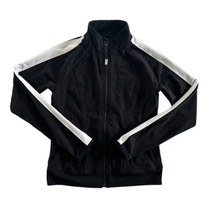 Athleta Girl Black + White Track Jacket Size S(7) - Picture 1 of 4