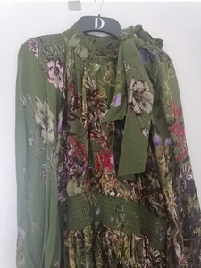 KAREN MILLEN LYDIA MILLEN FLORAL DRESS SIZE UK 16 Wedding Graduation Christening - Picture 1 of 10
