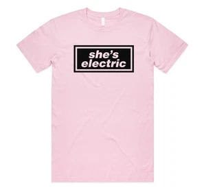 She's Electric T-shirt Top 2025 UK Music Tour 90's Britpop Men's Women's Unisex - Picture 1 of 8