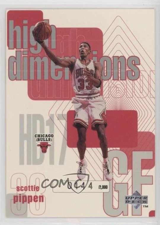 1997-98 Upper Deck High Dimensions /2000 Scottie Pippen #HD17 HOF - Image 1 of 2