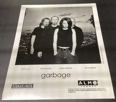 GARBAGE 1998 Black & White Promotional 8x10” Photo Card, SHIRLEY MANSON - Image 1 of 4