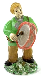 Estatuilla de tambor de vidrio soplado a mano estilo Murano base Millefiori Italia vidrio artístico - Imagen 1 de 7