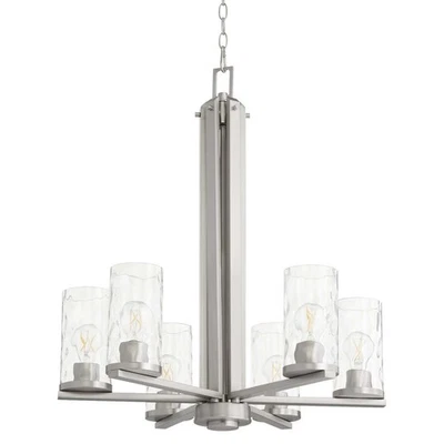 Lámpara de araña Quorum International 6111-6 Steinway 6 luces 25" W - níquel Foto 1 de 4