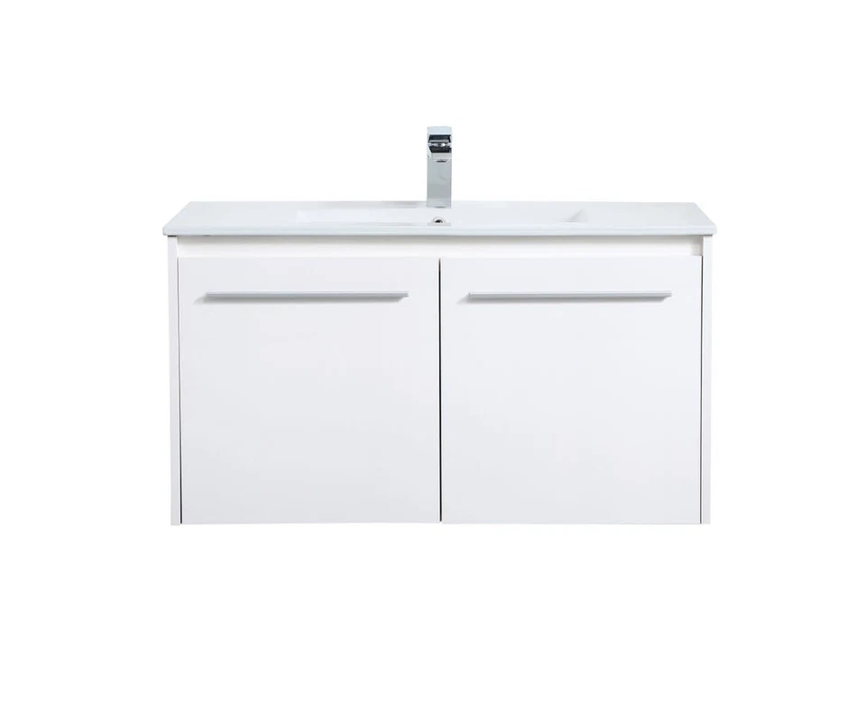 Elegante iluminación VF44036 Rasina 36" montado en la pared lavabo individual - blanco Foto 1 de 1