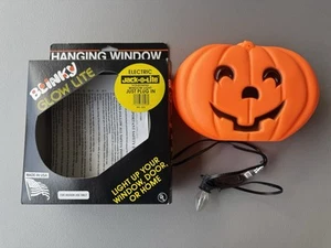 Vintage 90’s Blinky Glow Lite Halloween Window Blow Mold Pumpkin Jack-o-Lite Box - Picture 1 of 2