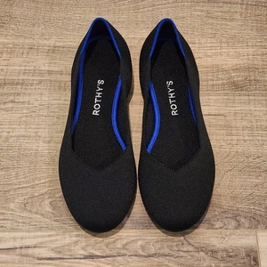 Rothy's The Flat Schuh, schwarz einfarbig, Damen 8, runde Spitze, Slipper, bequem - Bild 1 von 10