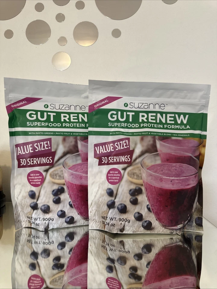 Suzanne GUT RENEW Superalimento 31,74 OZ Salud Intestinal Orgánico 30 Porciones (paquete de 2) Foto 1 de 1