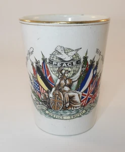 Antik 1. Weltkrieg 4" Beatty's Signal Frieden Becher Tasse 1914-1919 sehr guter Zustand - Bild 1 von 9