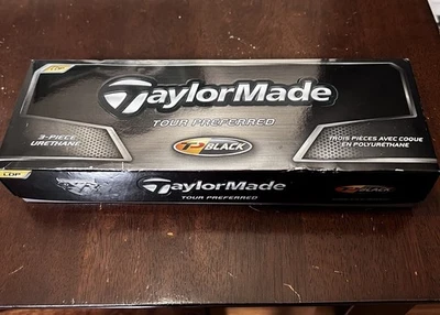 12 TaylorMade TP Black Golf Balls with LDP Tour Proven - 1 Dozen - NEW - Image 1 of 4
