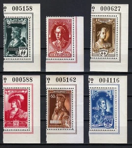 Germany 1943 MNH Belgian Flemish Legion SS Mi IX-XIV Imperial portraits WW2 ** - Picture 1 of 2