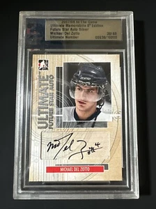 2007-08 ITG Ultimate Memorabilia 8th Edition Silver 38/40 Michael Del Zotto Auto - Imagen 1 de 2