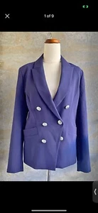 Portmans Military Blazer Jacket Navy Size 12 - Picture 1 of 5