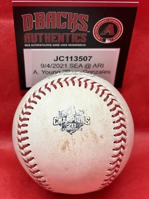 ARIZONA DIAMONDBACKS "World Champions 20th Anniv." MLB Game Used Baseball DOUBLE - Image 1 of 4