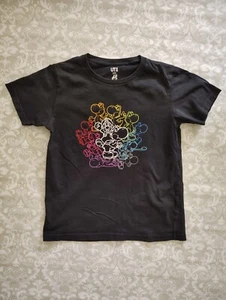 UT Uniqlo 11-12Y Kids Boy Mario Yoshi Rainbow Black Graphic Shirt - Picture 1 of 3