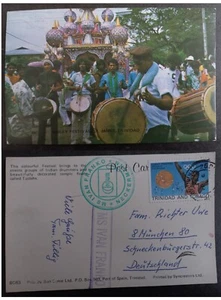 1977 Trinidad & Tobago Postcard-Hosay Festival 25c stamp cd Port of Spain - Picture 1 of 3