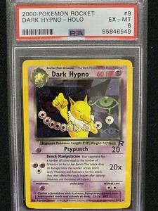 2000 Pokemon Team Rocket Dark Hypno Holo 9/82 PSA 6 EX-MT
