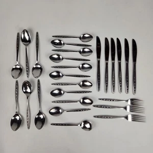VTG Hanford Forge Rutgers Flatware Stainless Japan 27 Pcs Forks Spoons Knives - Picture 1 of 9