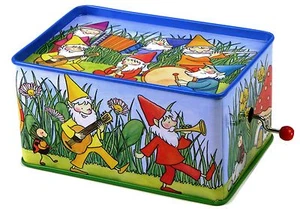 Blechspieldose Zwerge Musik Schneewittchen Musikspieldose Spieluhr mit Melodie  - Bild 1 von 1