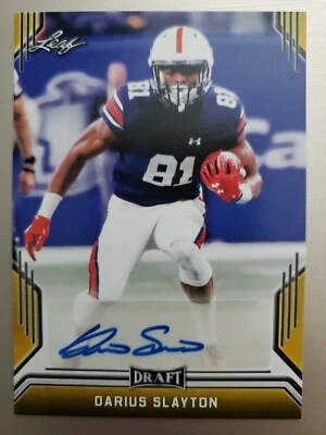 DARIUS SLAYTON 2019 LEAF DRAFT ROOKIE AUTO CARD #BA-053. NEW - Image 1 of 2