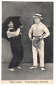 Linglas Variete o. Zirkus Clown Tennisspieler Artist Akrobatik circus males 1912 - Picture 1 of 2
