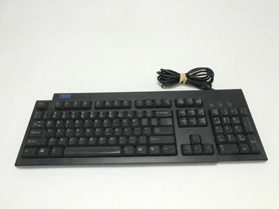 Vintage IBM Black PS/2 KB-7953 OEM Keyboard Aesthetic Design Tested - Image 1 of 4
