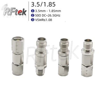 Precision 3.5mm To 1.85mm Male Female 26GHz RF Microwave test adapter connector - Image 1 of 4