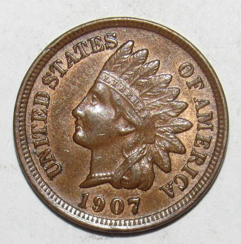 1907 Indian Head Cent UNC (T2) Cover