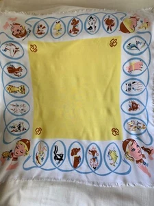 Vintage Girl Scouts of USA White 23" Rayon Square Brownie Bandana-Scarf ESTATE - Bild 1 von 6