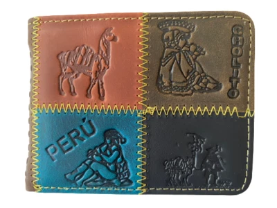 Peruvian Leather Wallet for Men - Billetera Peruana de Cuero para Hombre - Image 1 of 4