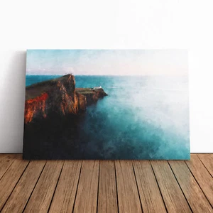 Neist Point Leuchtturm Isle of Skye Leinwand Wandbild Kunstdruck gerahmtes Bild Deko - Bild 1 von 7