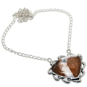 Boulder Chrysoprase Gemstone 925 Sterling Silver Jewelry Necklace 18" Easter